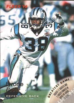 Tyrone Poole Carolina Panthers 1996 Fleer NFL #22